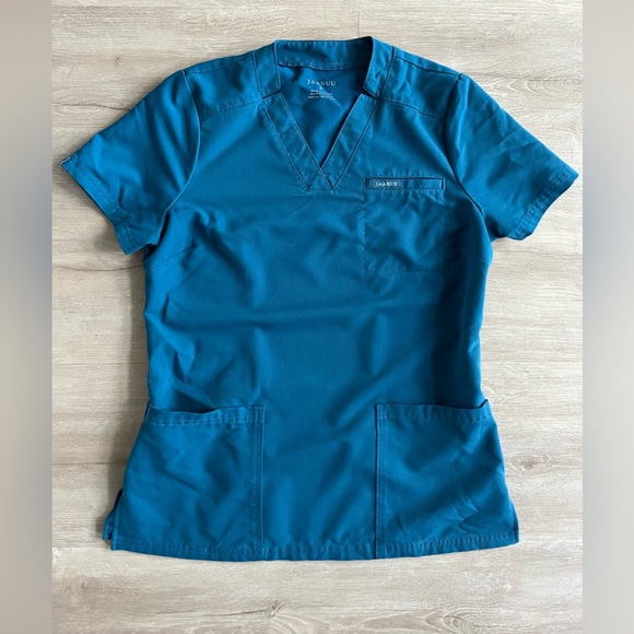Jaanuu Tops - Jaanuu Scrub Top SZ S Blue